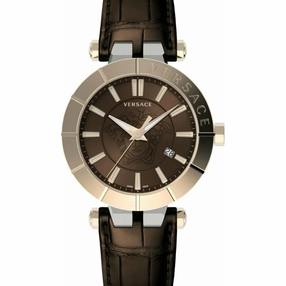 Versace Men's Brown V Watch! New!